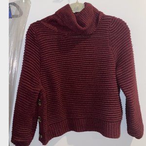 Madewell Side button turtleneck sweater crop